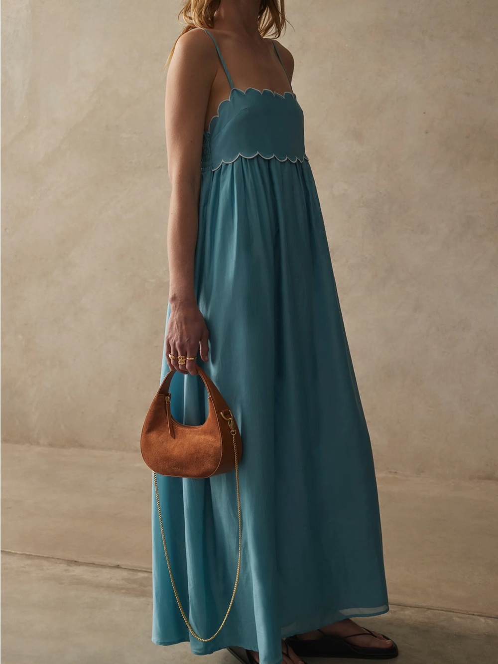 SANCIA SAYLAH SCALLOP TRIM DRESS